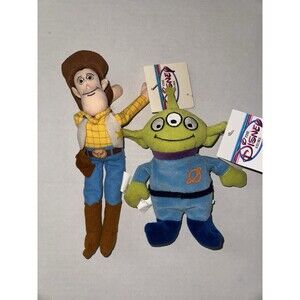 DISNEY STORE MINI BEAN BAG PLUSH TOY STORY WOODY ALIEN NWT